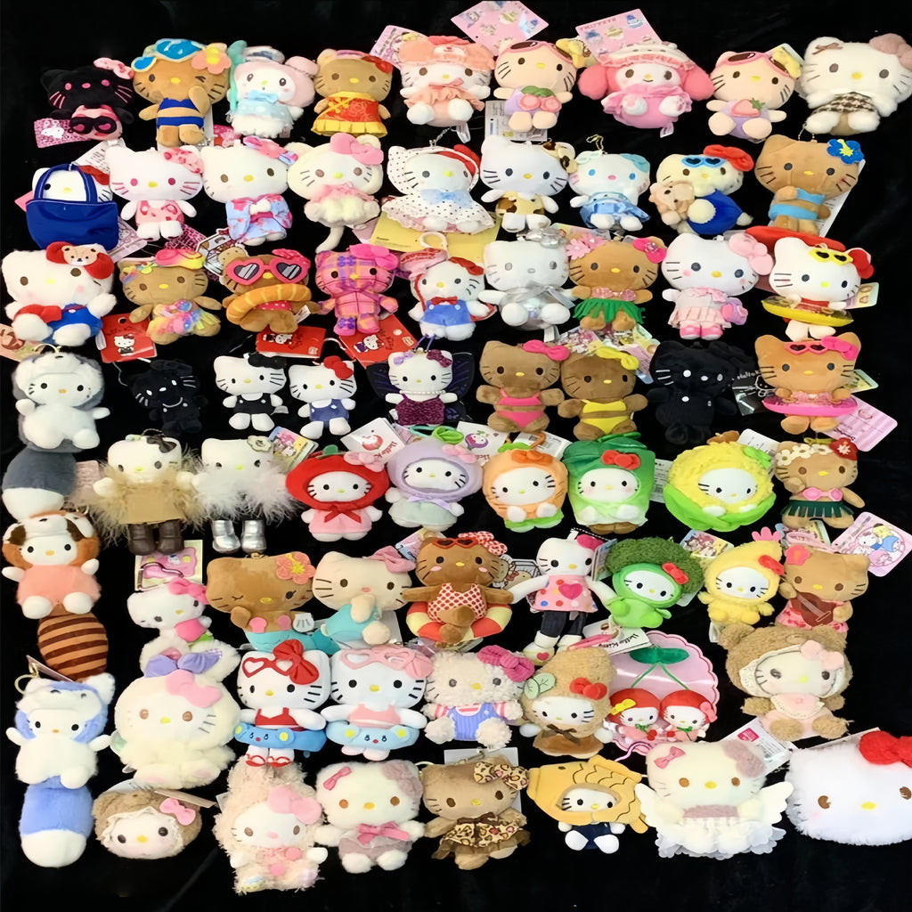 Co branded Kitty plush bag pendant keychain doll figurine