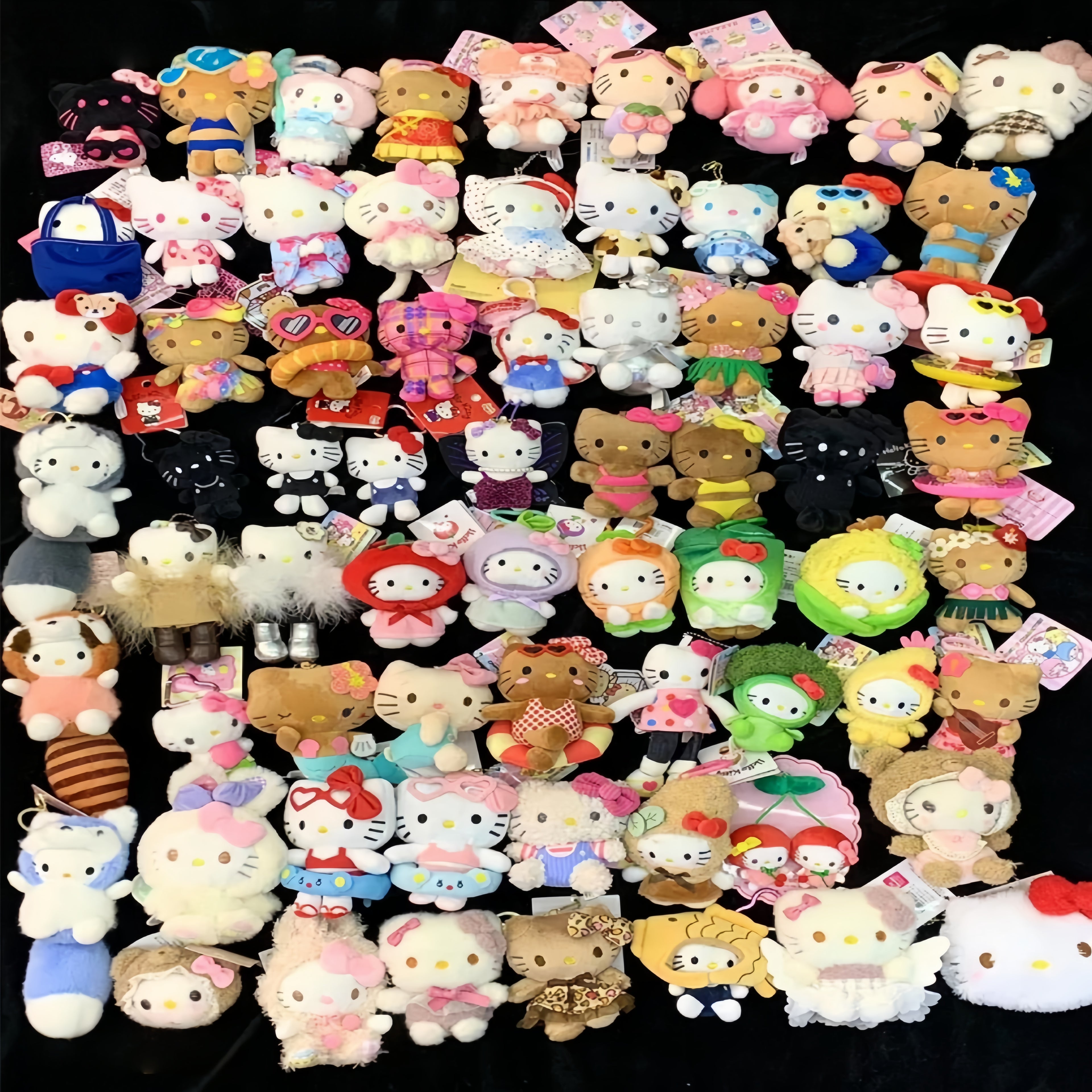 Co branded Kitty plush bag pendant keychain doll figurine