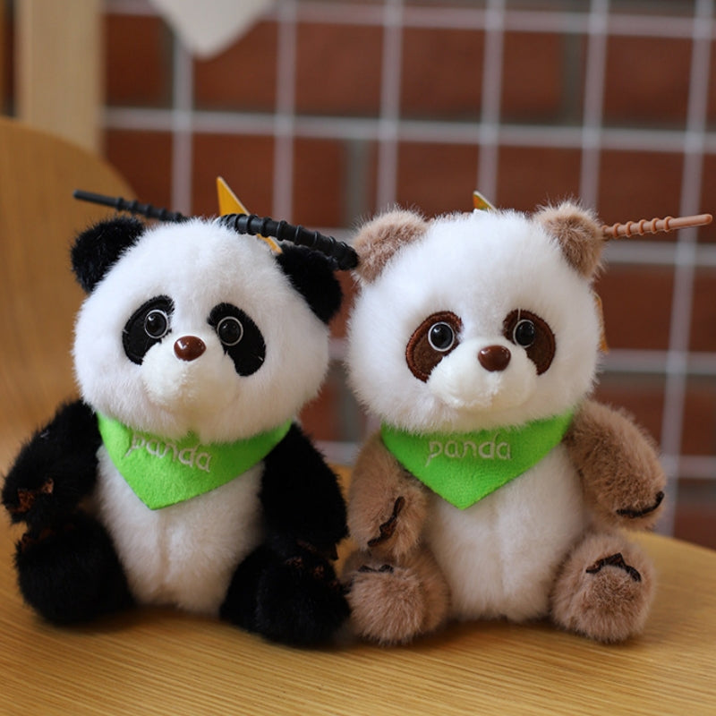 Chinese Giant Panda Doll Keychain Bag Pendant Plush Toy Small Doll 12cm High