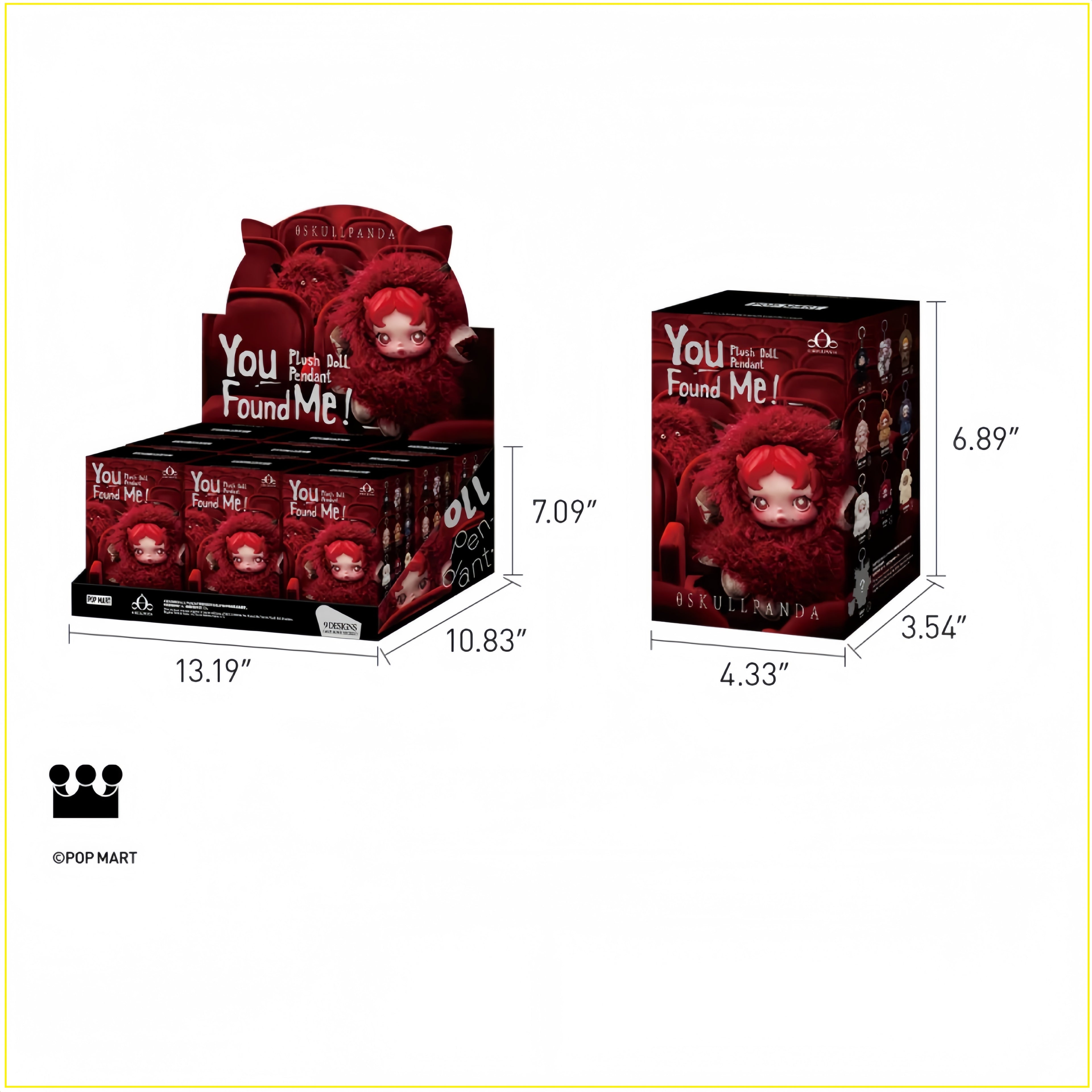 POP MART Θ SKULLPANDA You Found Me! Sleepless Theater Series Plush Doll Pendant Blind Box Gift