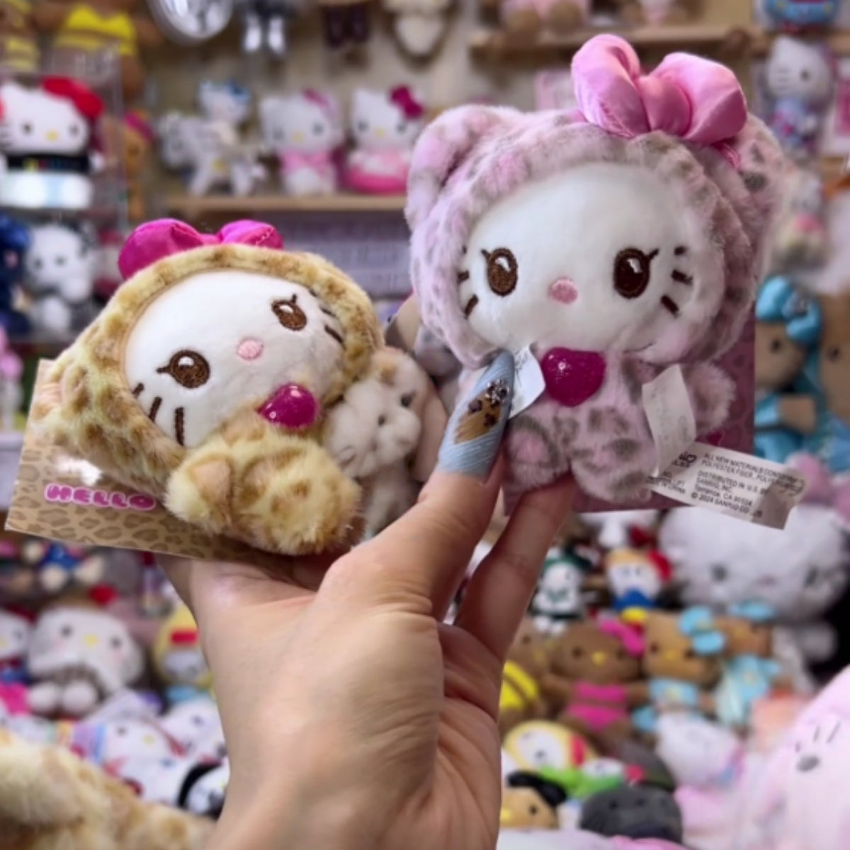 Co branded Kitty plush bag pendant keychain doll figurine