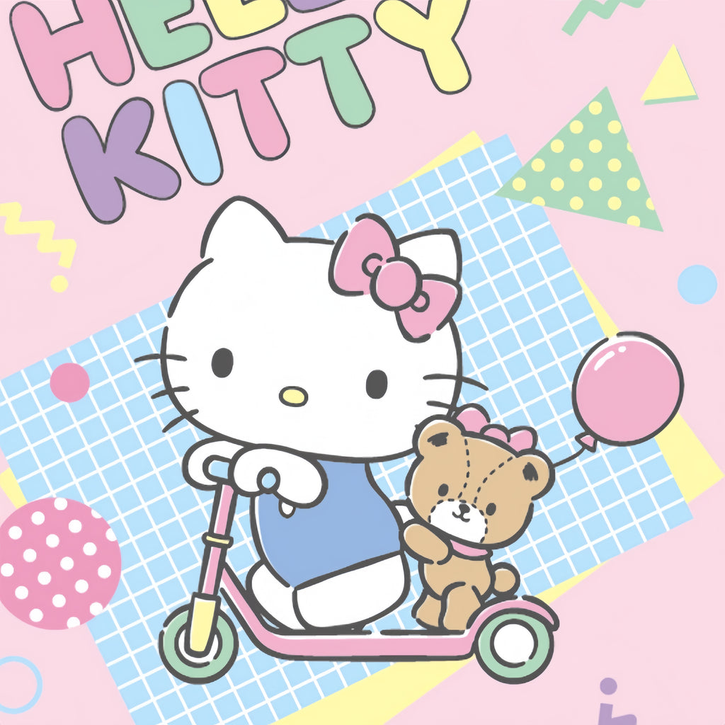 Co branded Kitty plush bag pendant keychain doll figurine