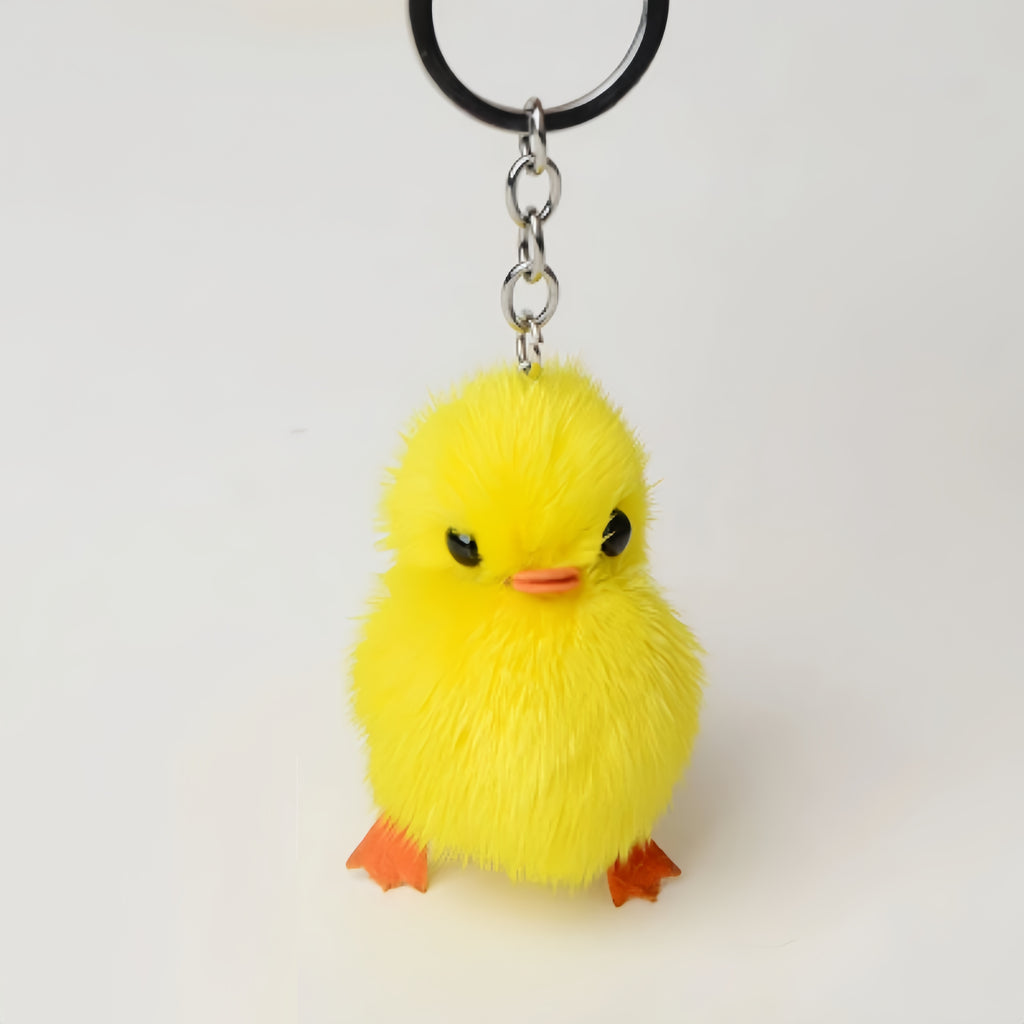 Mink Hair Duckling Little Fox Small Pendant Keychain