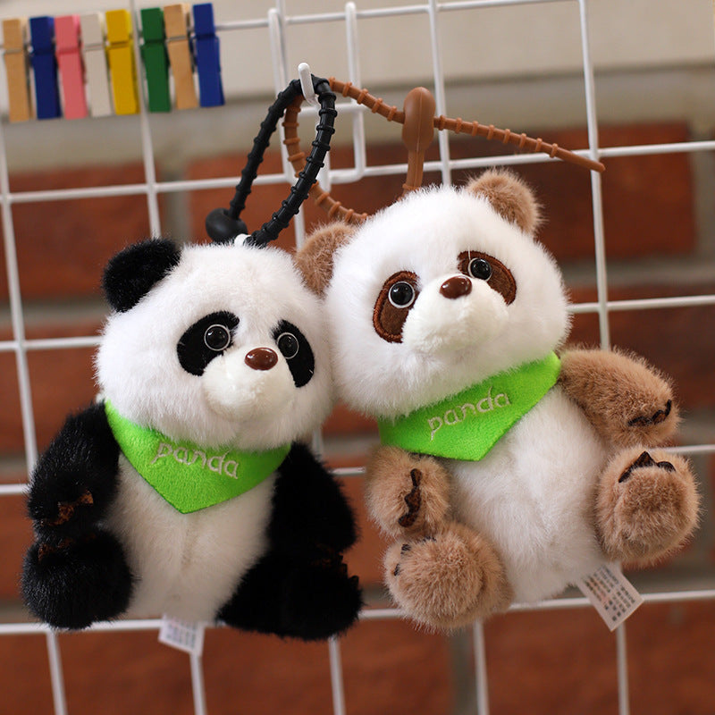 Chinese Giant Panda Doll Keychain Bag Pendant Plush Toy Small Doll 12cm High