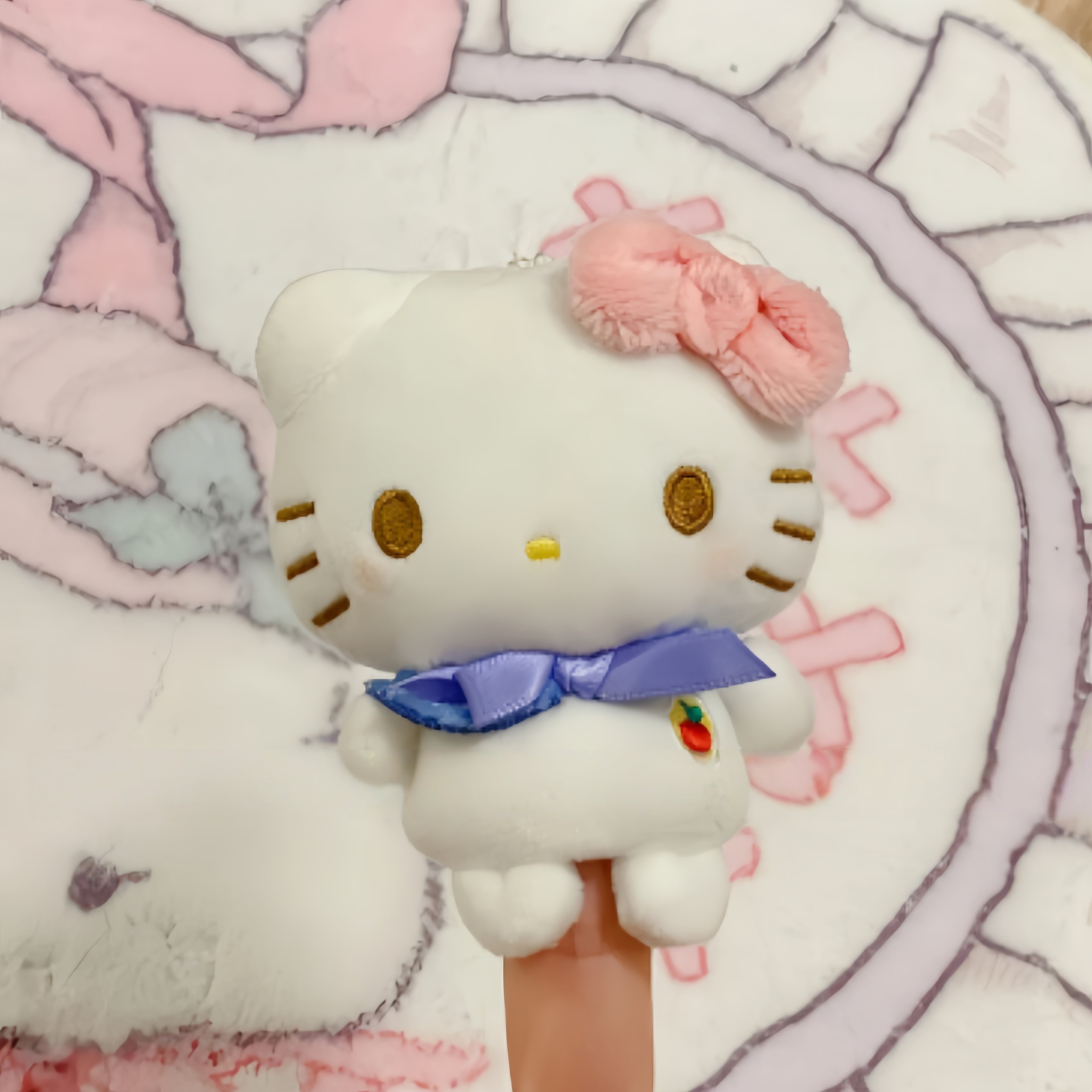 Co branded Kitty plush bag pendant keychain doll figurine