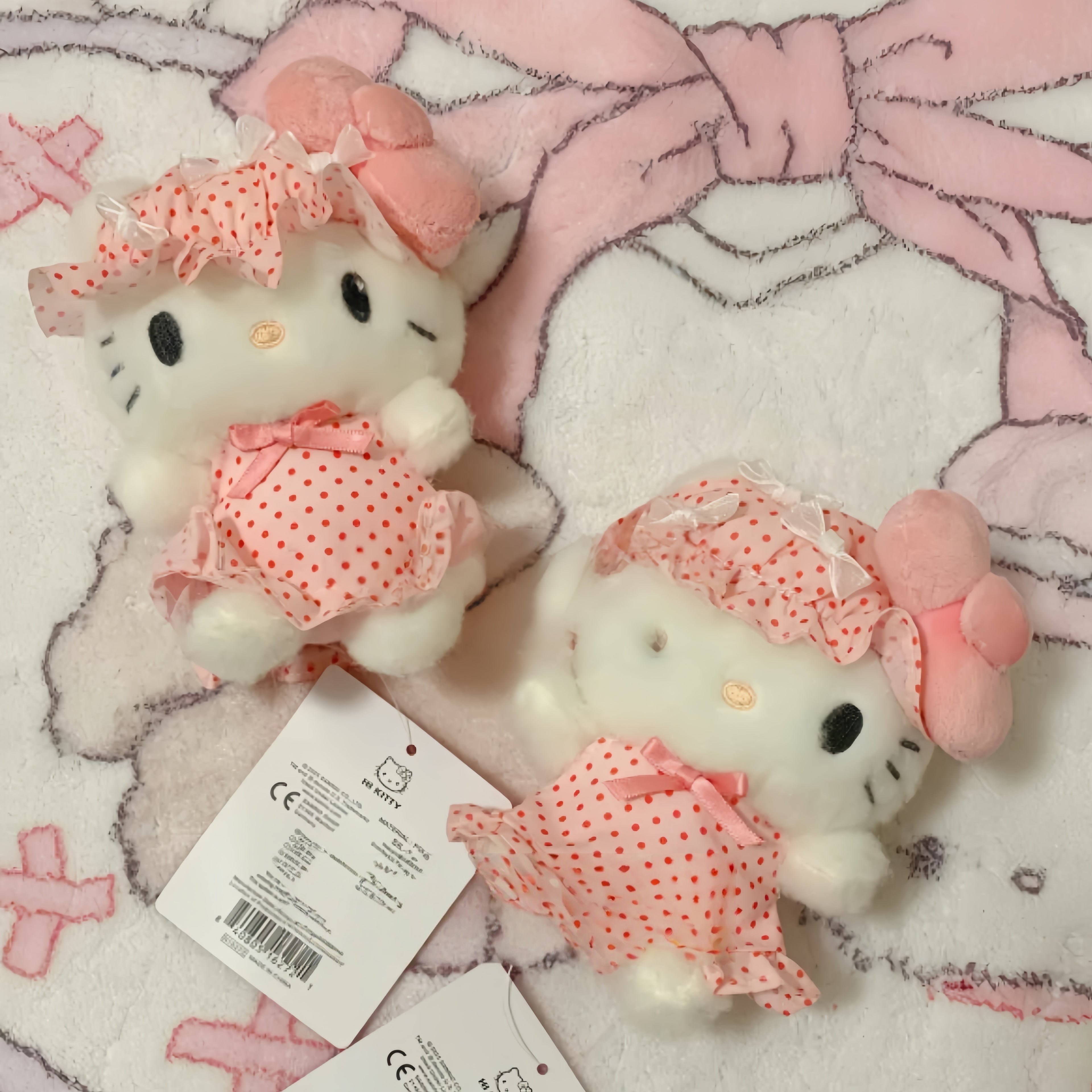 Co branded Kitty plush bag pendant keychain doll figurine