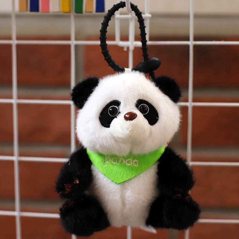 Chinese Giant Panda Doll Keychain Bag Pendant Plush Toy Small Doll 12cm High