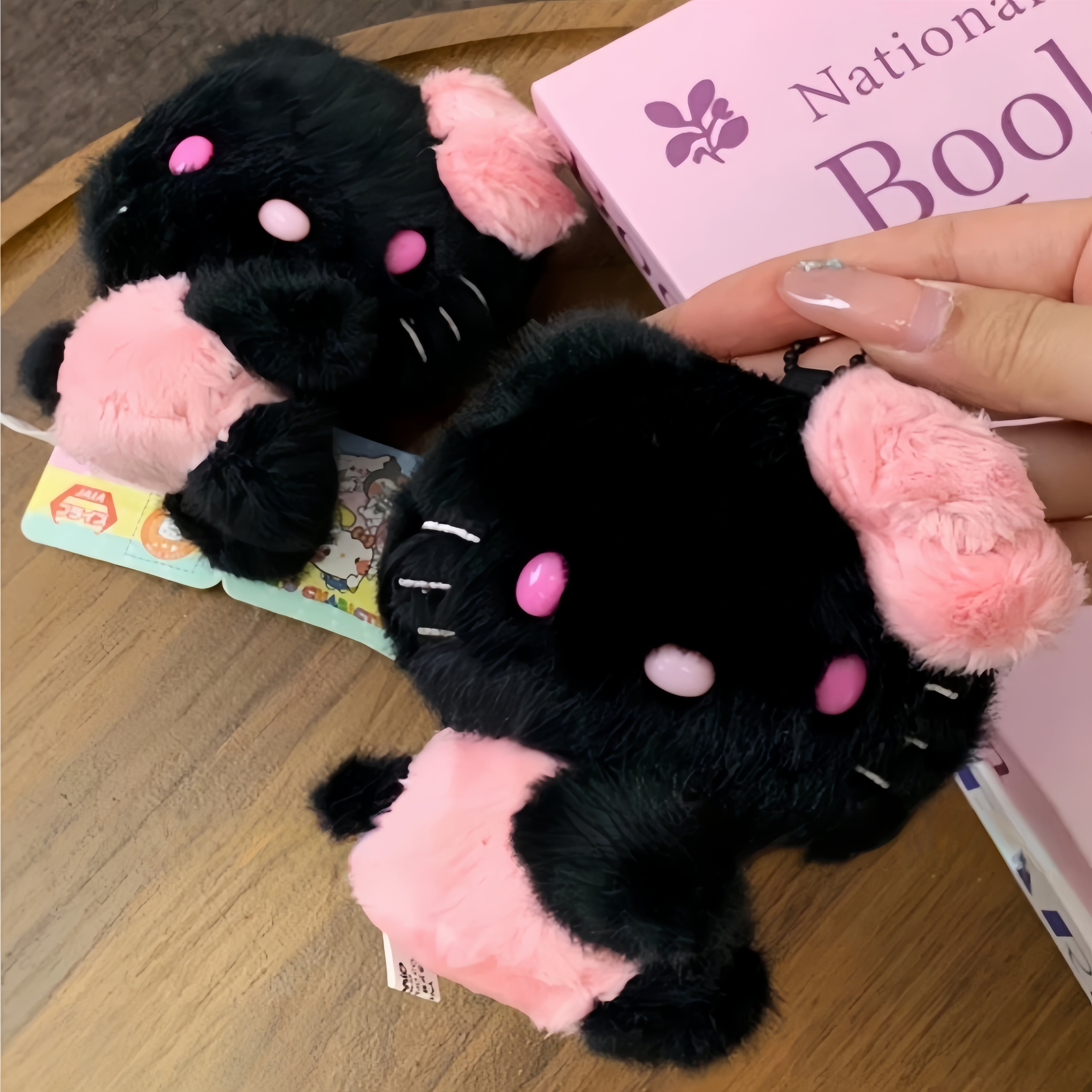 Co branded Kitty plush bag pendant keychain doll figurine