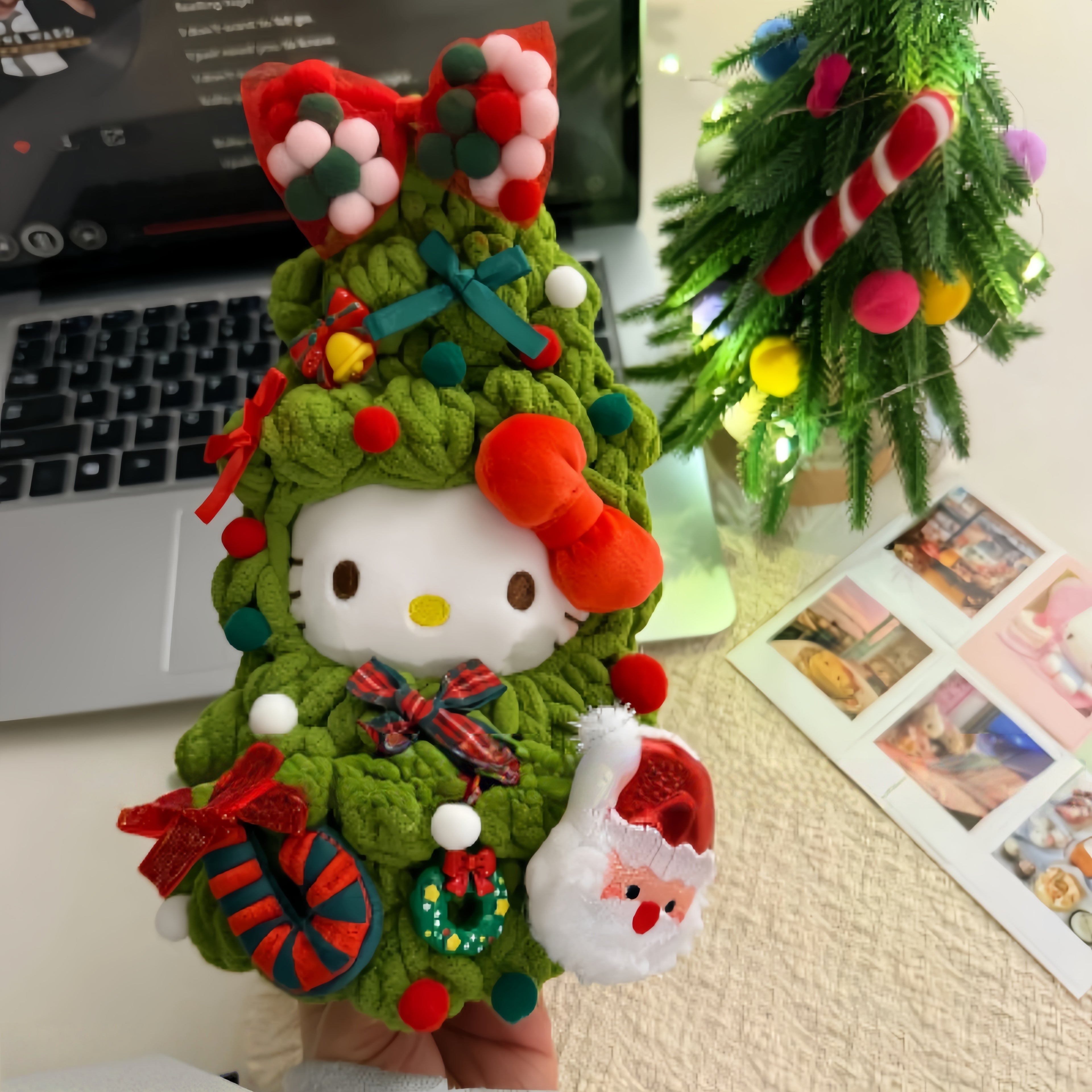 Co branded Kitty plush bag pendant keychain doll figurine
