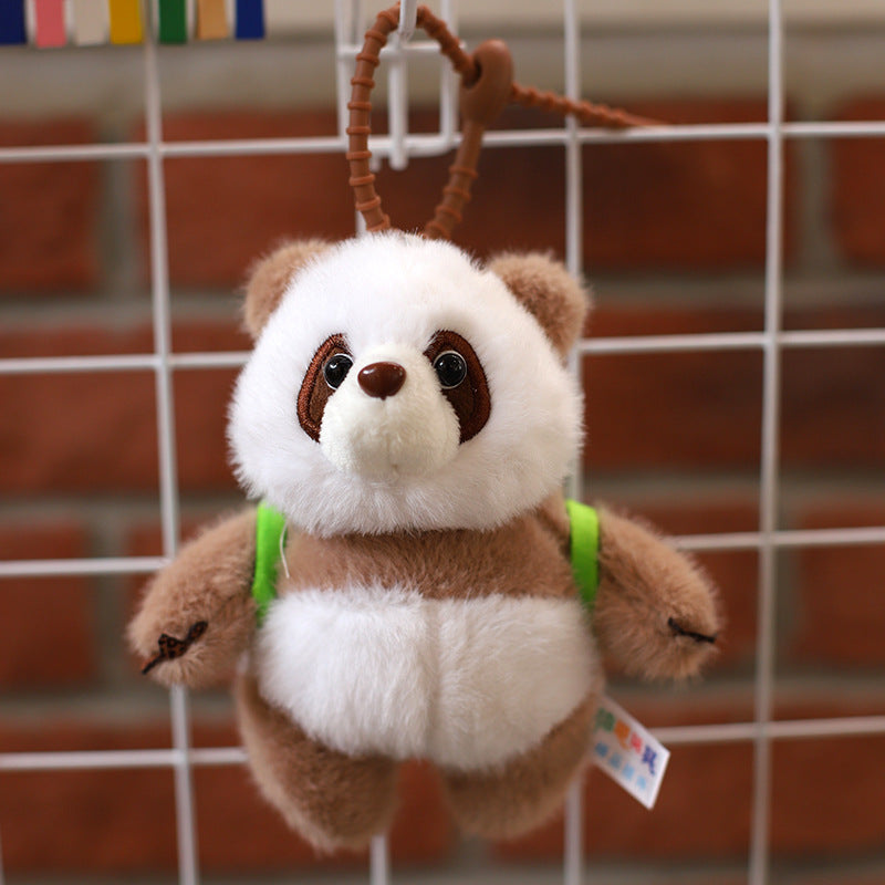Chinese Giant Panda Doll Keychain Bag Pendant Plush Toy Small Doll 12cm High