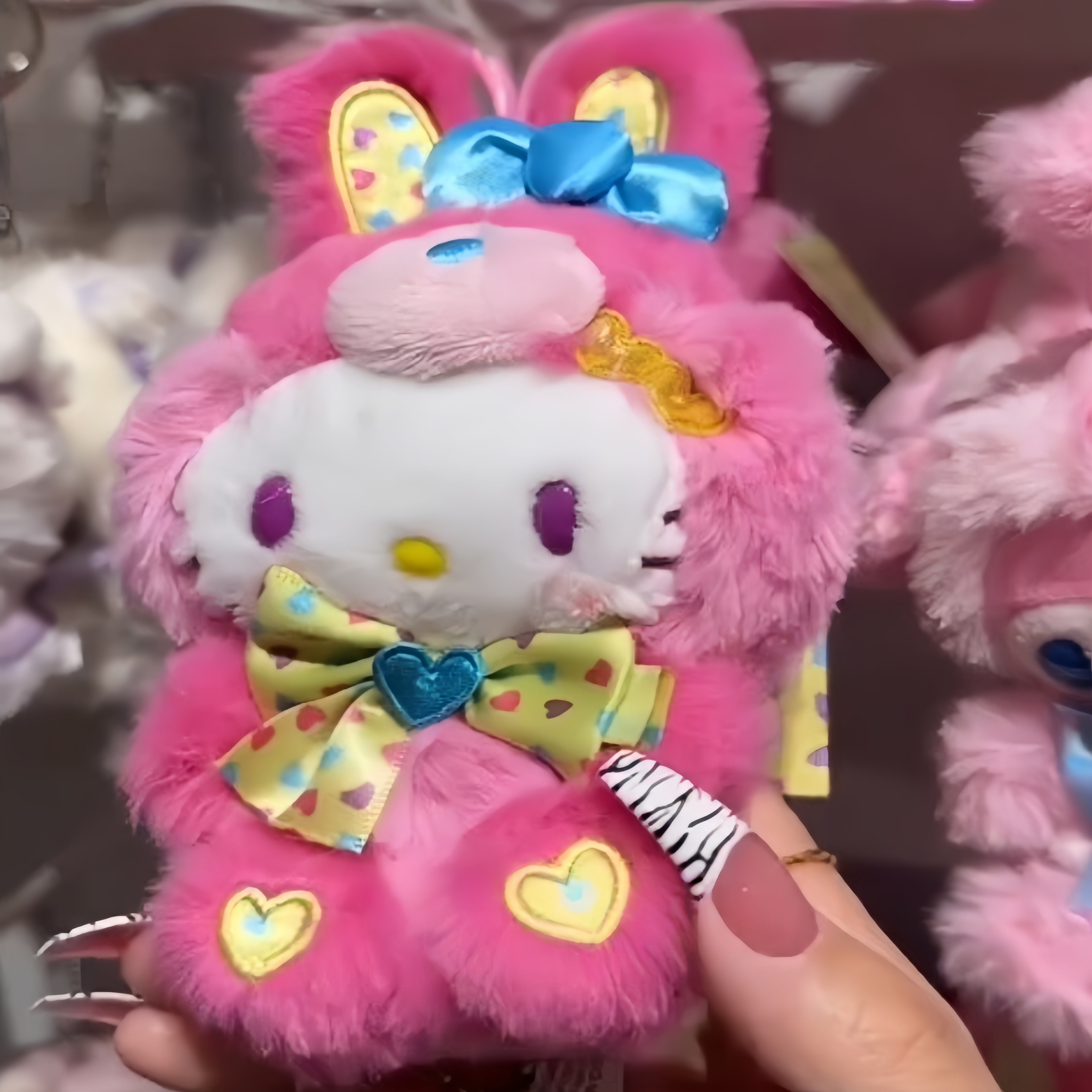Co branded Kitty plush bag pendant keychain doll figurine
