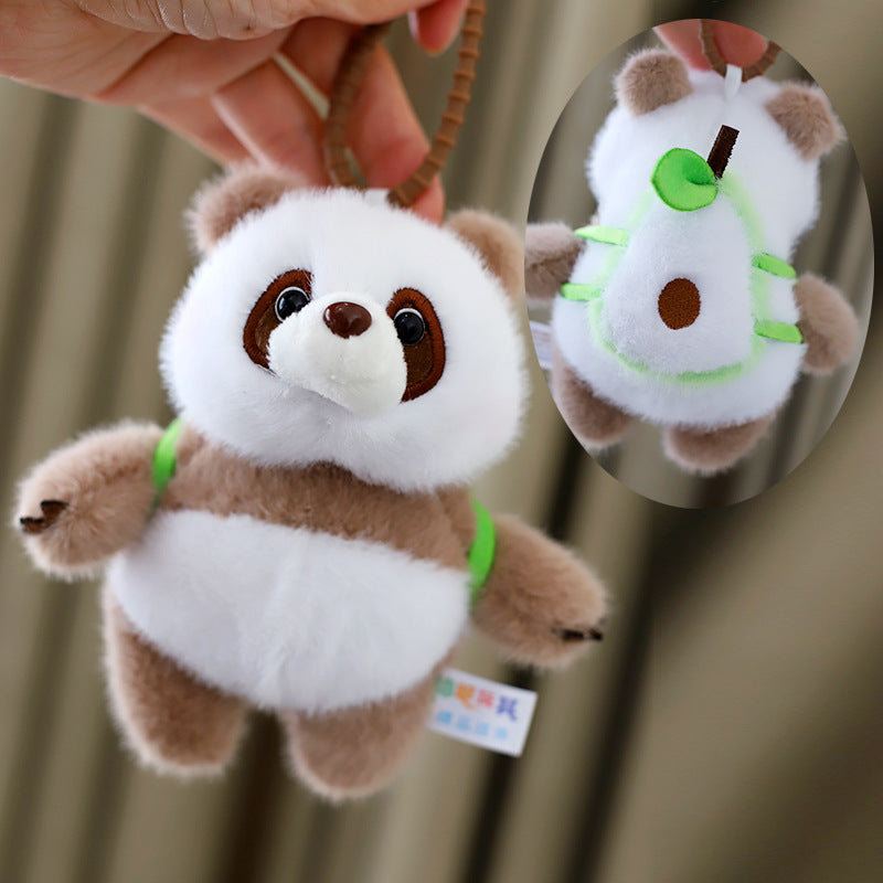 Chinese Giant Panda Doll Keychain Bag Pendant Plush Toy Small Doll 12cm High